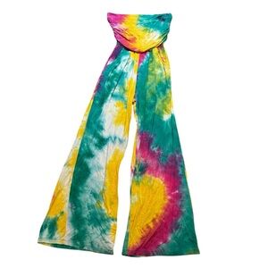 ✨ Heart & Hips Tie Dye Wide Leg Jumpsuit Women’s Large Festival Boho ✨